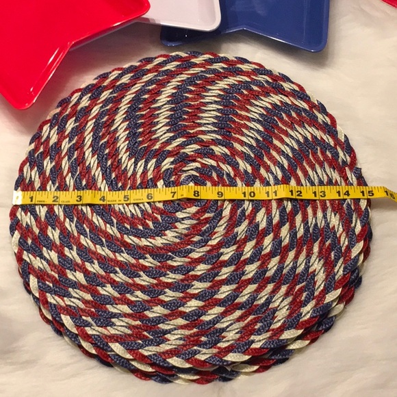 🇺🇸 4th of July 🇺🇸  15 Inch Round Placemats. 🇺🇸 Set of 4 🇺🇸 - Picture 7 of 13